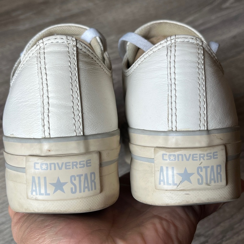Converse All Star Tan Ox Leather Platform Sneaker Women 7 UK 5 EU 37.5‎ - Picture 6 of 9